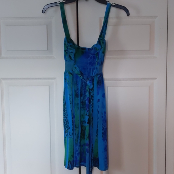 Blue and green sleeveless dress size small. - Picture 3 of 4